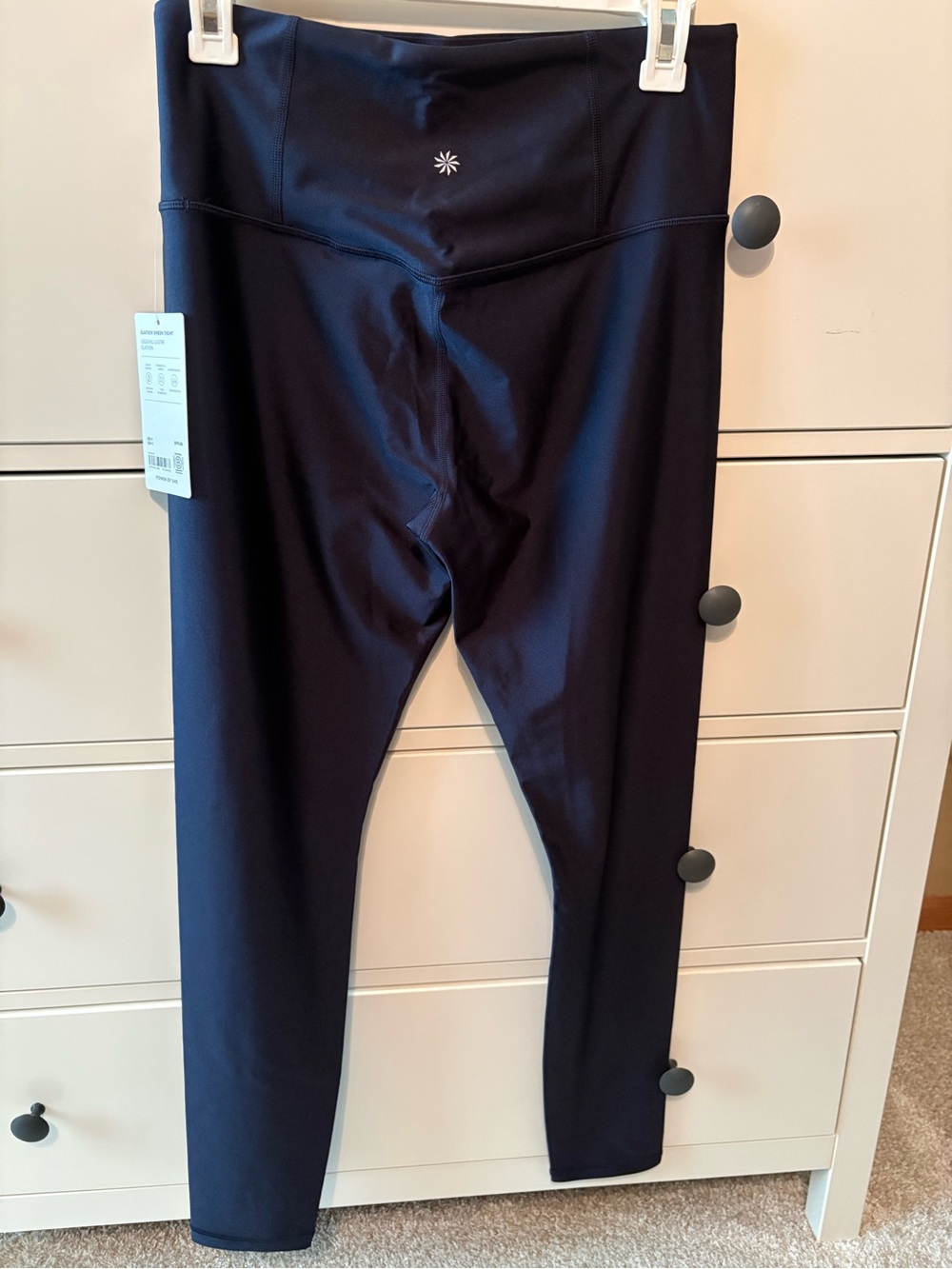 Athleta Elation Sheen Navy Tight M NWT - Picture 3 of 4